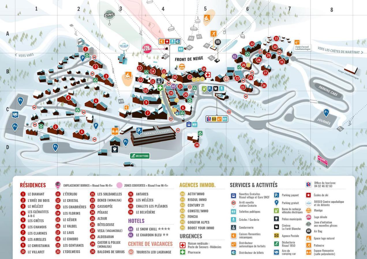 Coeur D'Altair Risoul 1850 Appartement T2 Confortable Skis Aux Pieds A 300 M Centre المظهر الخارجي الصورة